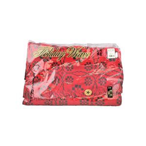 Fellini & Cohn Christmas Holiday Weave Tablecloth Fringe Edge 60 X 85 Oval NIP